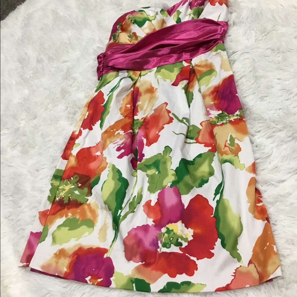 Strapless Floral Dress - Picture 2 of 3